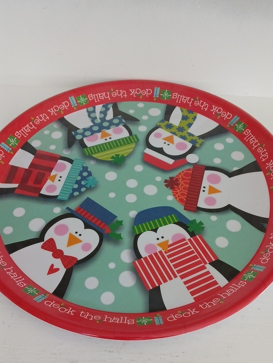 Other - Festive Penguin Holiday Serving Tray